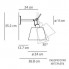 Artemide 0781050A + 1184010A — Светильник настенный накладной TOLOMEO PARETE diffusore 24