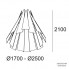 Delta Light 286 71 727 W — Потолочный подвесной светильник METRONOME XXL W