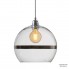 Ebb & Flow LA101338 — Потолочный подвесной светильник Rowan pendant lamp, platinum on clear - 28 см