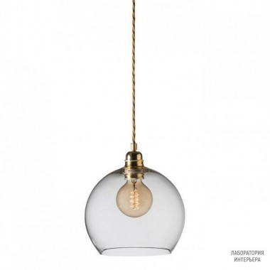 Ebb & Flow LA101611 — Потолочный подвесной светильник Rowan Pendant Lamp - Clear with Brass - 22 см
