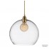 Ebb & Flow LA101635 — Потолочный подвесной светильник Rowan Pendant Lamp - Clear with Brass - 28 см