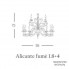Euroluce Lampadari Alicante fume L8+4 shade — Потолочный подвесной светильник ALICANTE