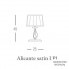 Euroluce Lampadari Alicante satin LP1 — Настольный светильник ALICANTE