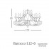 Euroluce Lampadari Barocco L12+6 shade — Потолочный подвесной светильник BAROCCO