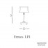 Euroluce Lampadari Ermes  LP1 silver — Настольный светильник ERMES
