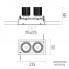 Flos Architectural 04.6475.14A — Потолочный встраиваемый светильник BATTERY TRIM SMALL 2L SPOT BLACK