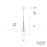 Giopato & Coombes FLP02-PE1-BRBC — Потолочный подвесной светильник FLAUTI PENDANT 02 AMETHYST