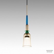 Giopato & Coombes FLP10-PE1-BRBC — Потолочный подвесной светильник FLAUTI PENDANT 10 AMBER