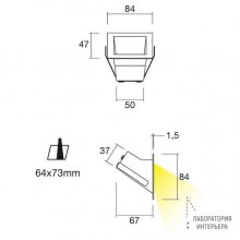 I-LED 85615 — Встраиваемый светильник с асимметричным отражателем Dirta, белый