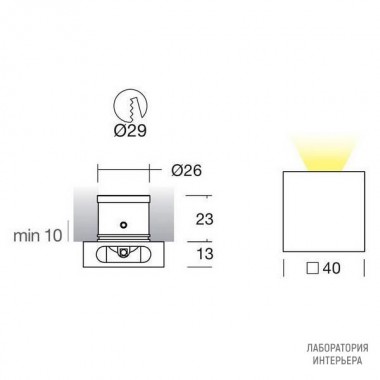 I-LED 92293 — Потолочный встраиваемый светильник Clip, серебристый