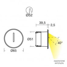 I-LED 92514 — Настенный встраиваемый светильник Cut, серый