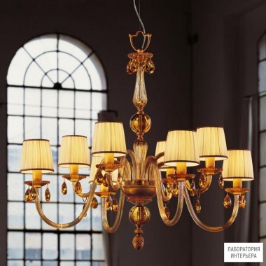 Italamp 440 4+4 Ivory Amber OA Sw Light Topaz — Потолочный подвесной светильник