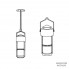 Kevin Reilly Quill size 1 — Потолочный подвесной светильник Quill высота 99,7 см