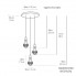 Lee Broom CB0051 — Потолочный подвесной светильник CRYSTAL BULB CHANDELIER 3 PIECE