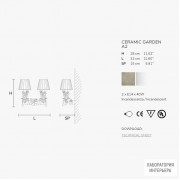 Masiero CERAMIC GARDEN A2 V95 — Настенный накладной светильник Classica