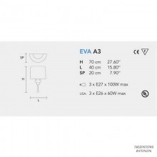 Masiero EVA A3 F02 — Настенный накладной светильник ECLETTICA EVA