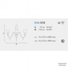 Masiero EVA S10 V30 — Потолочный подвесной светильник ECLETTICA EVA