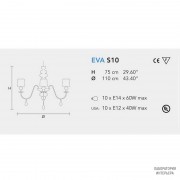 Masiero EVA S10 V50 — Потолочный подвесной светильник ECLETTICA EVA