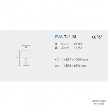 Masiero EVA TL1 M F01 — Настольный светильник ECLETTICA EVA