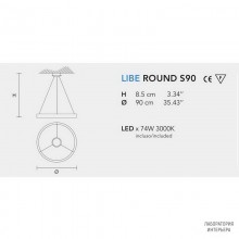 Masiero LIBE ROUND S90 G14 — Светильник потолочный подвесной Eclettica Libe