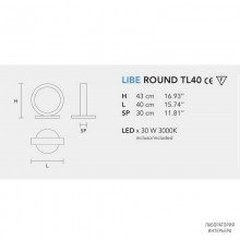 Masiero LIBE ROUND TL40 W03 — Настольный светильник Eclettica Libe