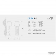 Masiero SLIM A1 F03 — Светильник настенный накладной Eclettica Slim