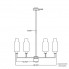 Niche Modern QUILL-6-PHAROS-Amber — Потолочный подвесной светильник MODERN CHANDELIER