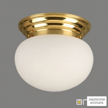 Orion DL 7-054 26 MS 329 opal glanzend — Потолочный накладной светильник Wiener Nostalgie ceiling light, 26cm, shiny brass finish, shiny opal glass