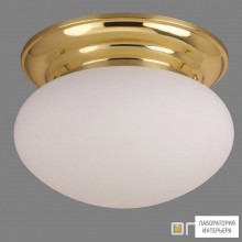 Orion DL 7-054 33 MS 330 opal matt — Потолочный накладной светильник Wiener Nostalgie ceiling light, 33cm, shiny brass finish, matt opal glass
