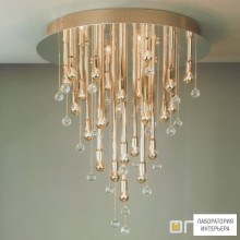 Orion DL 7-190 27 80 gold (27xE14) — Потолочный накладной светильник Galaxy Ceiling Lamp with 27 bulbs, 24K gold plated