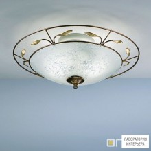 Orion DL 7-338 2 Antik (2xE14) — Потолочный накладной светильник Luca ceiling light, Antique finish with decorated glass