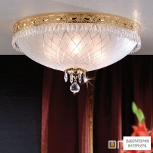 Orion DL 7-489 6 45 gold (6xE14) — Потолочный накладной светильник Empire Crystal Ceiling Light with satin diffused cut glass, 46cm, 24K gold plated