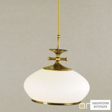 Orion HL 6-1270 Patina-Kabel 386 opal-Patina — Потолочный подвесной светильник Empire pendant lamp, antique brass finish, 32cm