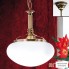 Orion HL 6-987 Patina 330 opal matt — Потолочный подвесной светильник Wiener Nostalgie pendant light, 33cm, antique brass finish, matt opal glass