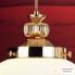 Orion HL 6-989 MS 328 champ matt — Потолочный подвесной светильник Wiener Nostalgie pendant light, 18cm, shiny brass finish, champagne coloured glass