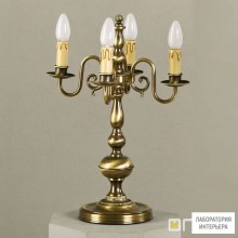 Orion LA 4-447 4 Patina — Настольный светильник Flemish style table lamp, 3 lampholders, Antique Brass finish