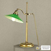 Orion LA 4-685 1 Patina 364 grun — Настольный светильник Artdesign Job Lamp, Antique Brass Finish with green glass shade