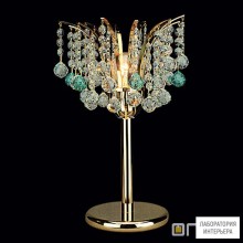 Orion LA 4-914 1 gold grun (1xE27) — Настольный светильник KRISTALL KLASSISCH table lamp, 1 lamp, 24K gold plated with clear+green crystal, H45cm