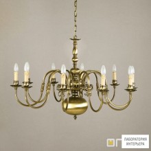Orion LU 1238 10 Patina - ohne Adler — Потолочный подвесной светильник Classic flemish chandelier, 10 lamps, Antique Brass finish, without eagle