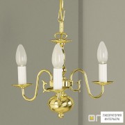 Orion LU 1282 3 MS — Потолочный подвесной светильник Simple flemish chandelier, 3 lamps, shiny Brass finish