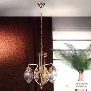Orion LU 1440 3 gold 411 klar-Schliff — Потолочный подвесной светильник Budapest chandelier, 3 lights in 24K gold plated finish with clear cut glasses
