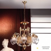 Orion LU 1440 7 gold 411 klar-Schliff — Потолочный подвесной светильник Budapest chandelier, 7 lights in 24K gold plated finish with clear cut glasses