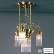 Orion LU 1524 3+1 bronze — Потолочный подвесной светильник Stabchenserie chandelier, 4 lamps, bronze finish