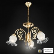 Orion LU 1716 3 MS 492 (3xE27) — Потолочный подвесной светильник Ringstrasse chandelier, 3 lamps, shiny brass finish with decorated glasses