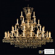 Orion LU 2143 24+12+6+3 gold (45xE14) — Потолочный подвесной светильник Hirohito crystal chandelier, 24+12+6+3 lamps and 24K gold plated