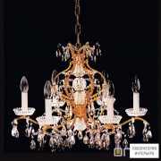 Orion LU 2143 6 gold (6xE14) — Потолочный подвесной светильник Hirohito crystal chandelier, 6 lamps and 24K gold plated