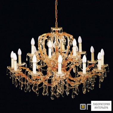 Orion LU 2215 10+5 MT-gold A (15xE14) — Потолочный подвесной светильник Maria Theresia crystal chandelier, 10+5 lamps, 24K gold plated