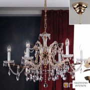 Orion LU 2215 6 MT-gold A (6xE14) — Потолочный подвесной светильник Maria Theresia crystal chandelier, 6 lamps, 24K gold plated