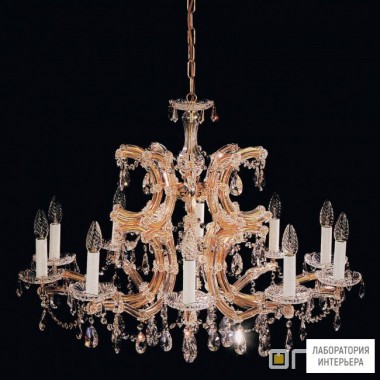 Orion LU 2223 10 MT-gold A (10xE14) — Потолочный подвесной светильник Maria Theresia chandelier with crown, 10 lamps, 24K gold plated