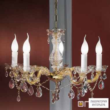 Orion LU 2243 5 gold — Потолочный подвесной светильник Theresa chandelier, 5 lamps, gold finish